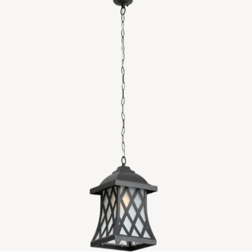 Outdoor Rhodes Pendant Light 25.4x25.4x37 cm, Black | Abyat Company