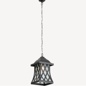 Outdoor Rhodes Pendant Light 25.4x25.4x37 cm, Black | Abyat Company