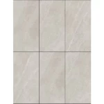 سيراميك بورسلان للأرضيات، مظهر رخامي، الأبعاد 60 × 120 سم، لون رمادي