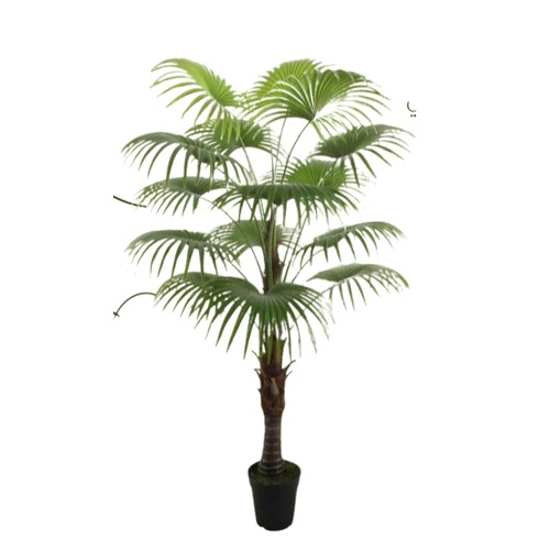 Artificial Fan Palm Tree Height 180 cm, Green Color | Luxury line