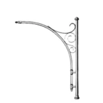 ذراع عمود انارة احادي، مقاس 1750×1230 مم 