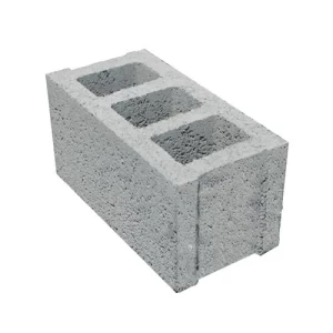 بلوك بخار اسمنتي 3 فتحات مقاس 20×20×40 سم لون رمادي | معيار