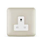 فيش مفرد 13 أمبير سبكترا، لون شامبين، 7×7 سم، 250 فولت 