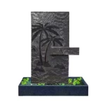 Modern natural stone waterfall, gray colour, size 120x50x200 cm, product code DF-003