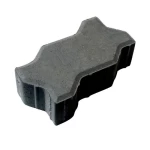 بلاط رصيف انترلوك حرف S يوني سمك 6 سم مقاس 60×109.5×222 ملم لون اسود | شركة المورد المحترف