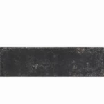 بورسلان Vibrant للحوائط والأرضيات للواجهات، سمك 8.5 مم، سطح لامع، لون أسود، قياسات 7×28 سم