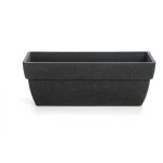 حوض نباتات بلاستيك مقاس 58×25×21 سم لون اسود