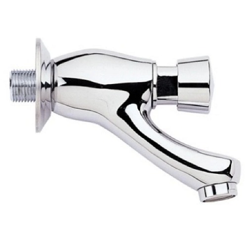 Automatic Brass Washbasin Mixer Single Line Self Locking Chrome | Al Muhaidib Sanitary and Ceramic