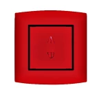 فيش كهرباء بفتحتين 16 أمبير الفنار موديل أمنية المقاس  7x7 اللون احمر بحلقة سوداء