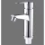 ABS Plastic Middle Automatic Bathroom Washbasin Mixer, Chrome