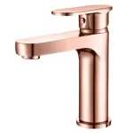 Short Washbasin Faucet Size 13.4×16.2 cm, Rose Gold