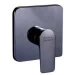 Shower Mixer, Black Color, Square Shape, Single Line
