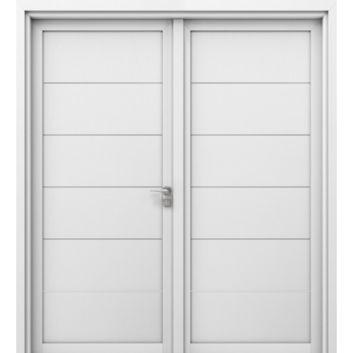 Classic Premium Double Wooden Door 220×235 cm, 6 cm Thickness, Wooden White | YT-24085362