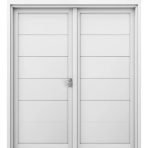 Classic Premium Double Wooden Door 220×235 cm, 6 cm Thickness, Wooden White | YT-24085362