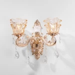 Modern Wall Sconce, 36 cm Length, 25 cm Depth, Gold Color