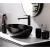 Batil Model Counter Porcelain Basin 45.5×31×16 cm, Matte Black Color