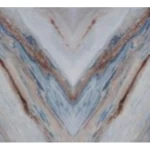 لوح بديل رخام ديكوري، أبعاد 122× 280 سم، لون ازرق و بني