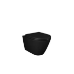 Wall-Hung Ceramic Lavatory Emirati, Round, matte black