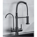 Pull Out Kitchen Sink Mixer With Desalting Filter, Black