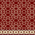 فرش المساجد لون أحمر، سماكة الوبر 11 ملم، زخرفة إسلامية، موديل سبأ