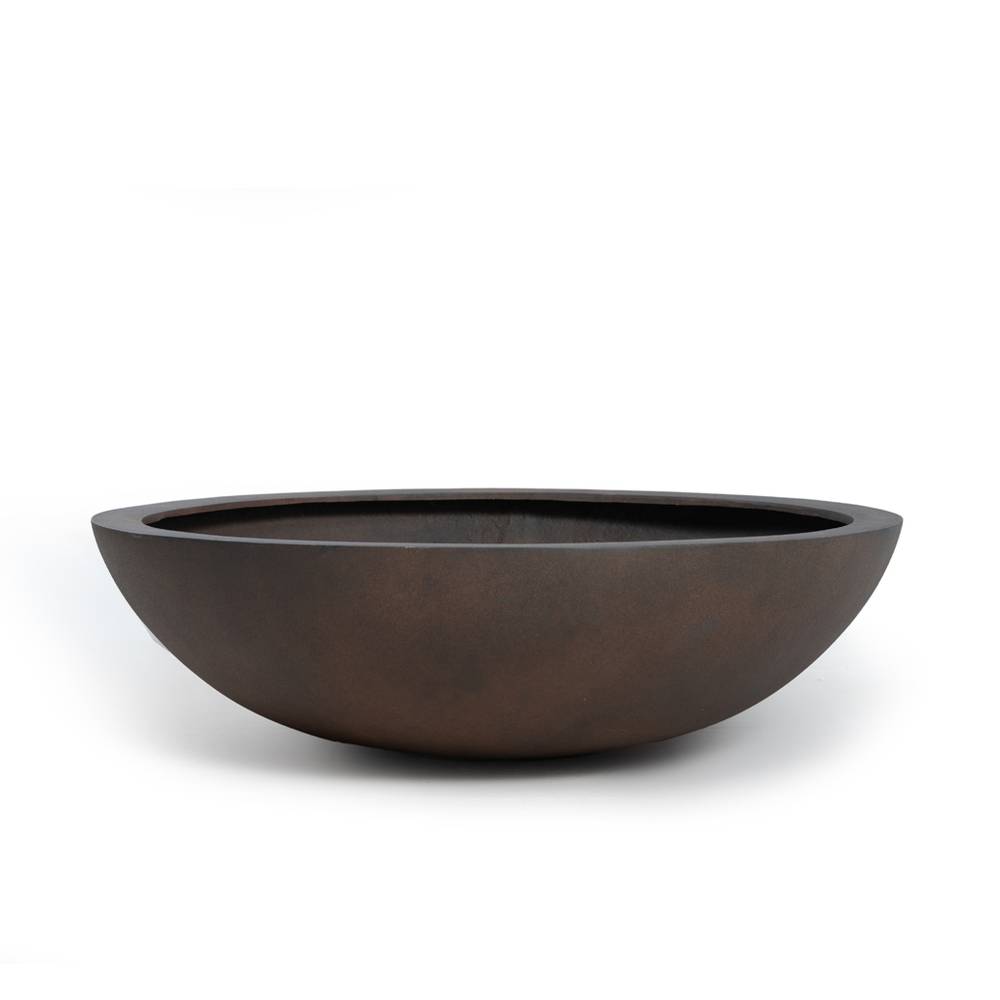 Fiberglass Pot Diameter 70 cm Height 20 cm Brown Color | Verde