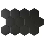 بورسلان Essence للارضيات والجدران، مقاس 16×14 سم، لون اسود، سمك 9 مم 