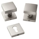 Separated Silver Movable Door Handle