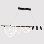 Modern Ceiling Light, length 120 cm, black color