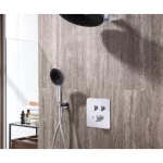 Concealed shower mixer brass, size 15.5×20.5×20.5 cm, chrome       