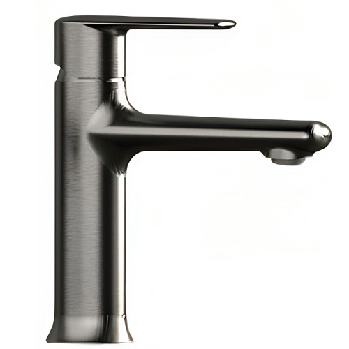 Italian Short Automatic Brass Washbasin Faucet, Light Bronze | Al Muhaidib Sanitary and Ceramic