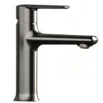 Italian Short Automatic Brass Washbasin Faucet, Light bronze 