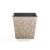 Decorative plastic plant pot, size 26x24 cm, beige color