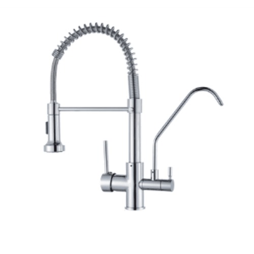 Kitchen Washbasin Mixer Three Lines Matte Chrome Color | ALHashim Sanitary Tools