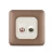 Angular TV Socket + Angular Sattelite Socket, Copper Color, 7x7cm | Spectra