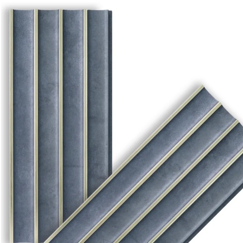 Ribbed PVC Wood Replacement Panel 13 x 290 cm, Blue-Gray | Luxury line