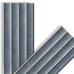 لوح بديل خشب  بي في سي  مضلع مقاس 13×290 سم لون ازرق رمادي