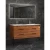 Double Basin Wooden Cabinet Wash Basin, Width 120 cm, Depth 47 cm, Height 44 cm, With LED Mirror