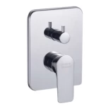 Chrome Shower Mixer, Two Lines, Square Shape