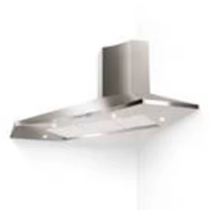 Corner Stainless Steel Hood 700 m³ Extraction, 100×100 cm, Push Buttons | Kitchen Line Group