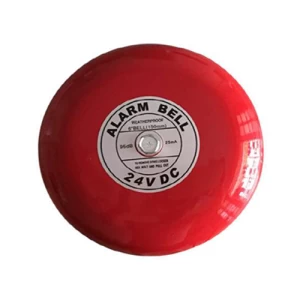 Fire Alarm Bell 6-inch, Red Color, Power 24V | Tops fireman