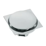 صفاية تصريف شكل مربع، حجم 10×10 سم، لون كروم 