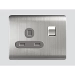 ارت دي ان اي فيش مفرد إنجليزي، مقاس 7×7 سم، 13 أمبير، لون ستيل، A66