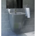 Hanging Washbasin Basin Oryx Size 45x49.5x60.5 cm, Grey Color | Saudi Ceramics Factory