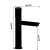 Bathroom Washbasin Mixer with White Marble Handle, Black Color | Algafary Sanitary ware - Image 2