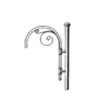 ذراع عمود انارة احادي، طول1000، عرض630 مم 