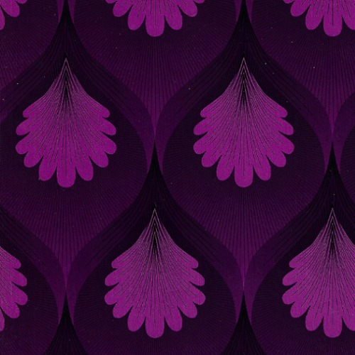 Classic Wallpaper Vinyl Sheath 10m x 53cm Purple with Black | Luxury line