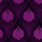 Classic Wallpaper, Vinyl Sheath, Length 10m, Width 53cm, purple with black color