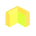 زاوية كربستون زراعية، مقاس 25×25×30 سم، لون أصفر، وزن 25.5 كجم