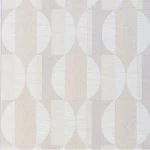 ورق حائط بلجيكي هندسي مقاس 10 م× 0.53 م، لون بيج فاتح، موديل ميزون