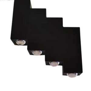 وحدة إضاءة LED جداريّة خارجية، مقاس 16x16 سم، لون أسود | متجر ماتكل
